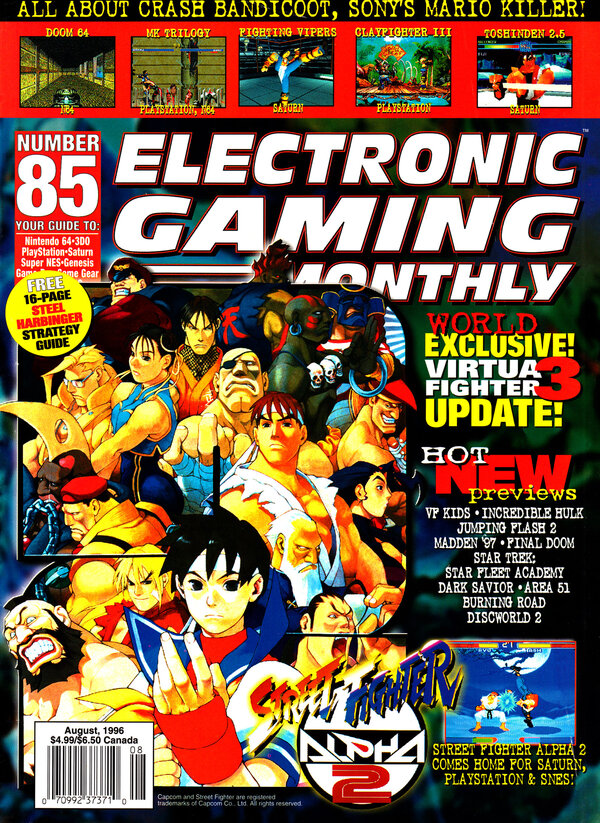 Electronic Gaming Monthly Issue 85 (August 1996) cover